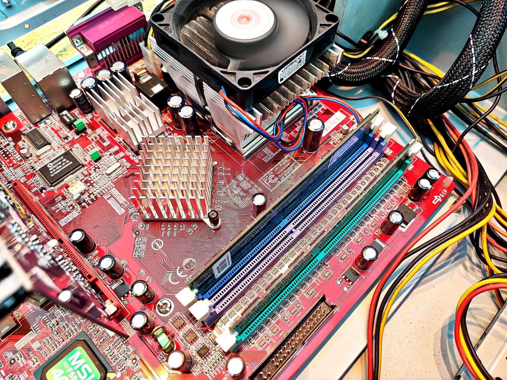 RETRO Komputer AMD Athlon 2500+ MSI K7N2 nForce 2 GeForce 256MB FX5600