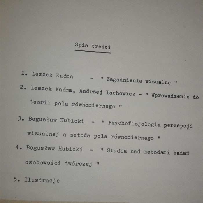 Katedra Działań i Struktur Wizualnych książka materiały z badań