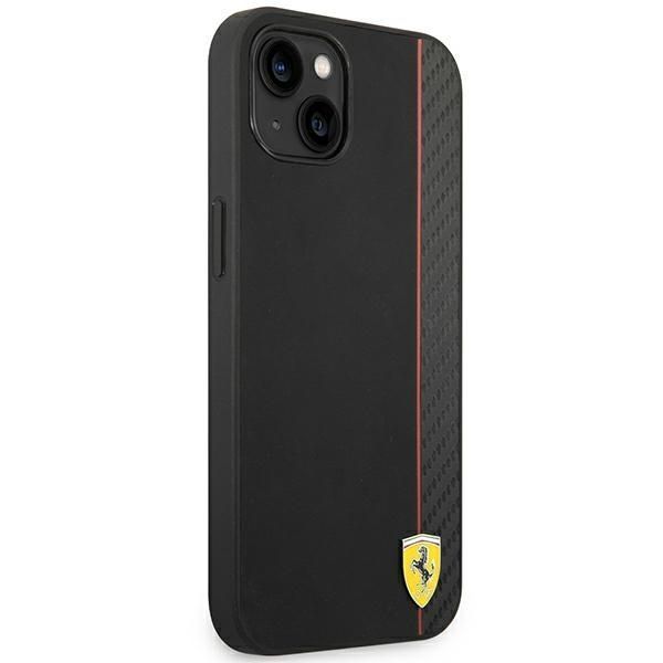 Etui Ferrari do iPhone 14 Plus / 15 Plus 6,7" - Czarny Hardcase Carbon