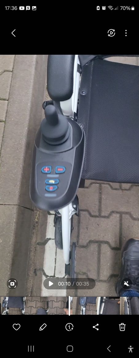 Elektryczny wózek inwalidzki bardzo nowy stan prawie jak nowy