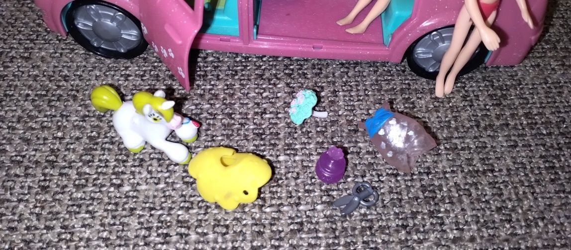 2 Polly Pocket com carro