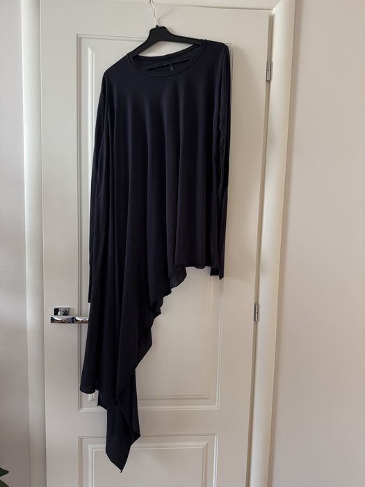 Nimblescissors - асиметрична чорна туніка з італійської бавовни