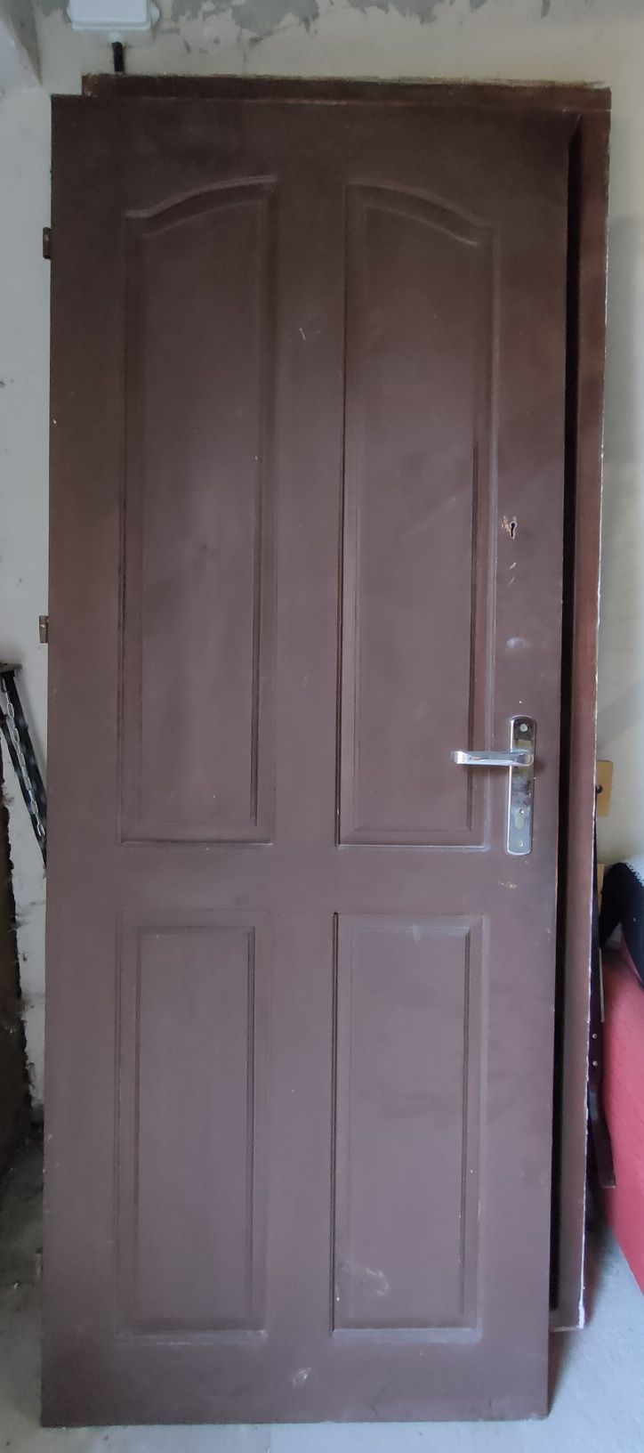 Drzwi drewniane dębowe otapicerowane