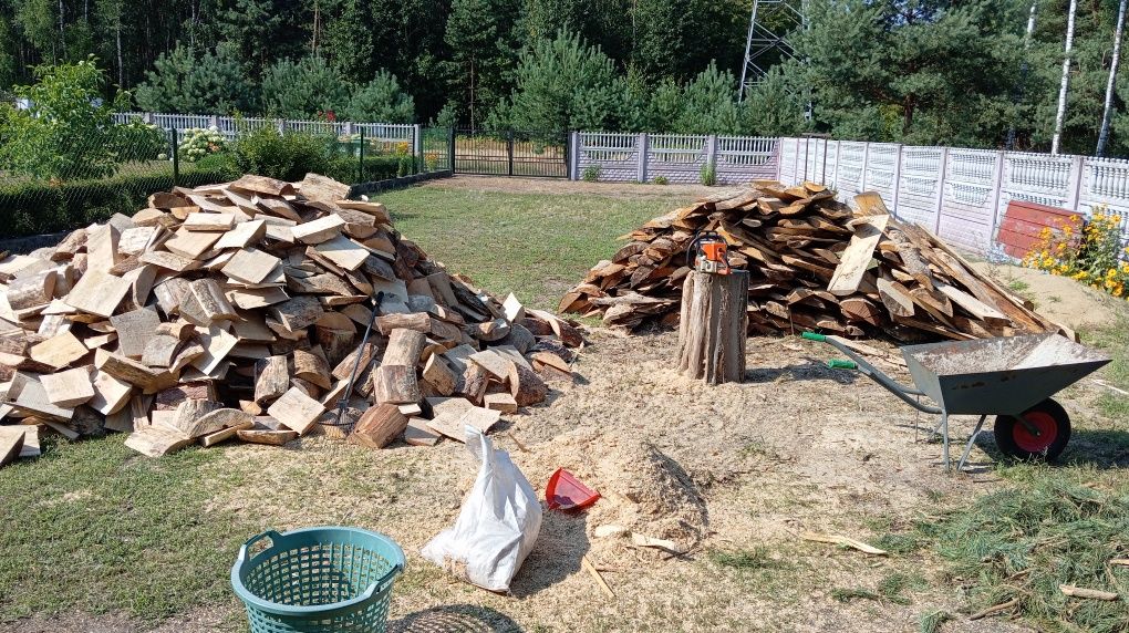 Koszenie trawy, cięcie drewna, sprzątanie podwórka itp.