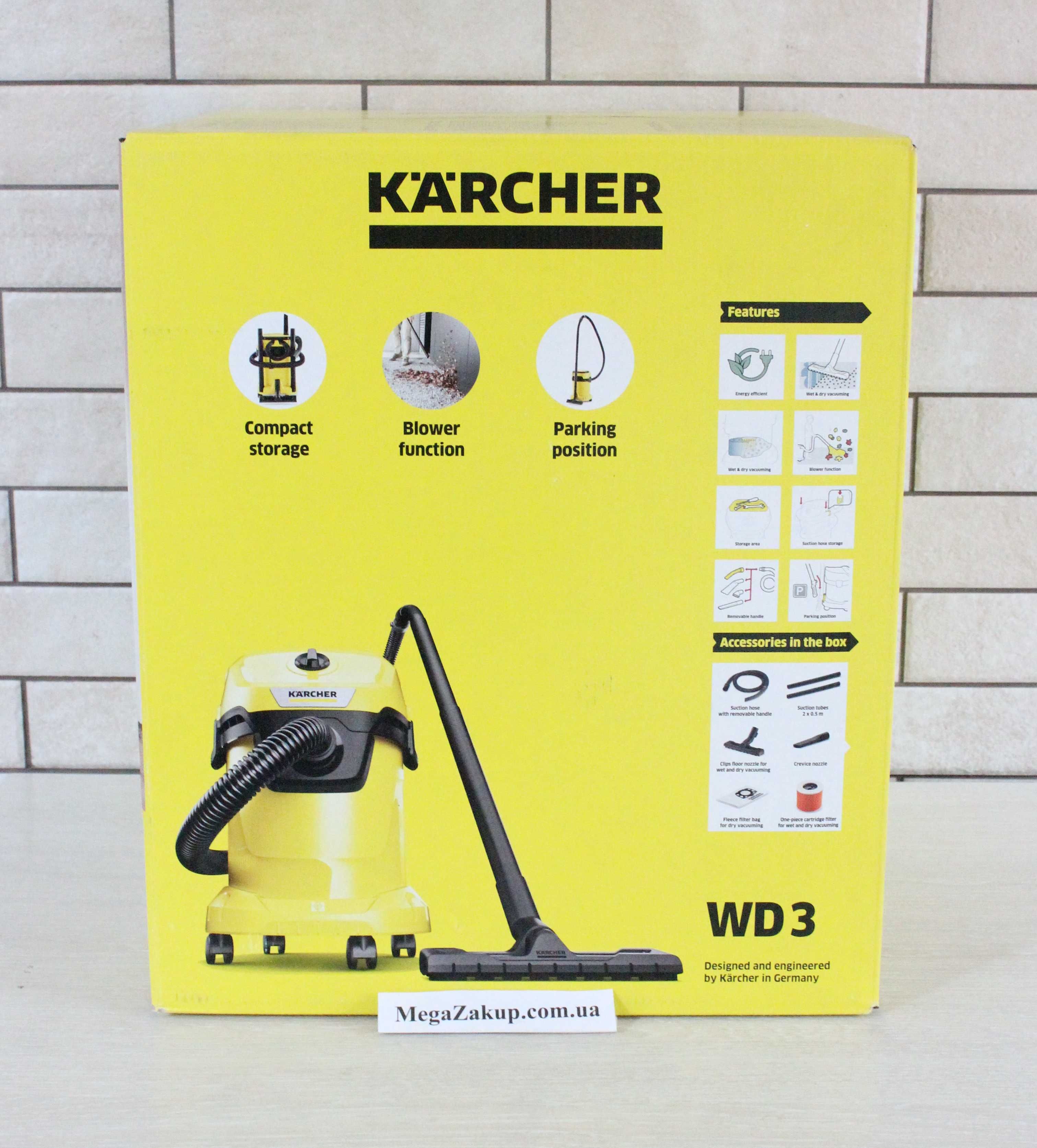 Хозяйственный пылесос Karcher WD 3 Новый! в наличии! Оригинал!