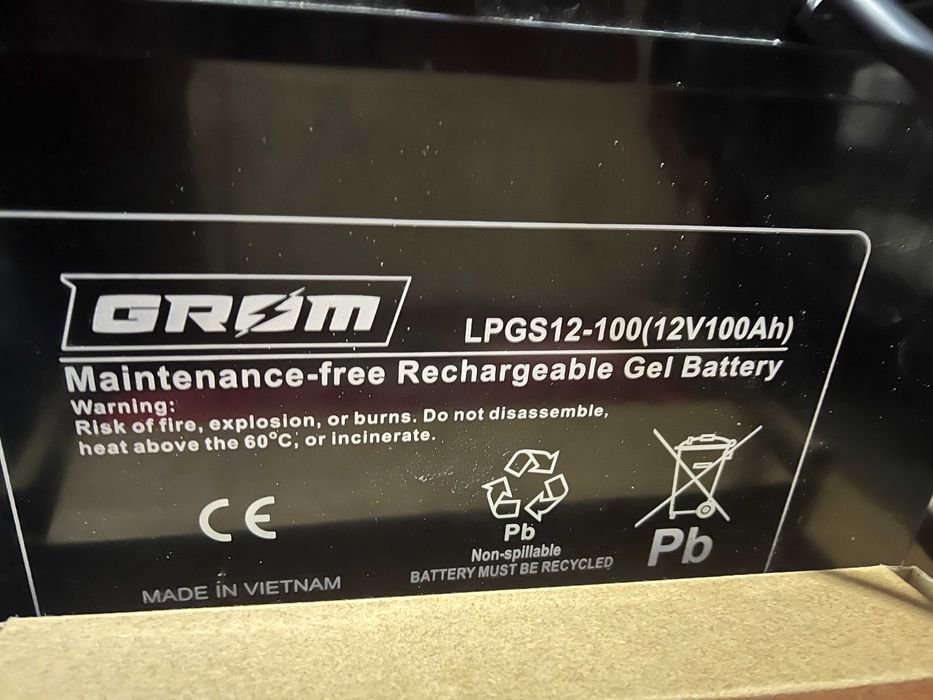 Резервне живлення Акумулятор  12В-100Ah+інвертор 2.2 Квт безперебійний