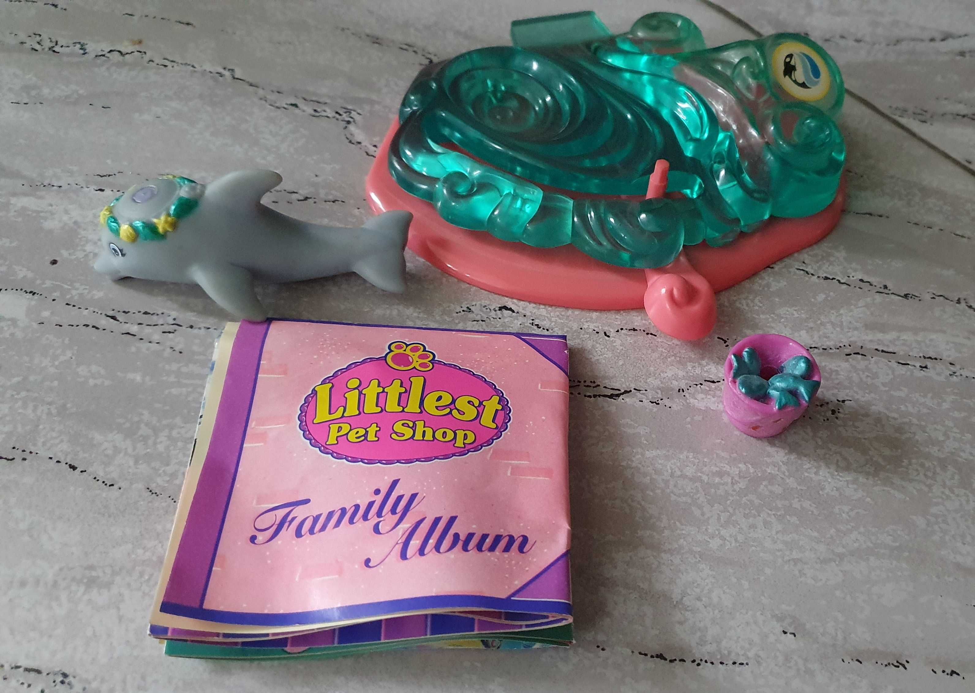 Littlest Pet Shop, Delfin + ulotka, vintage 90s