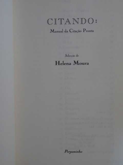Citando - Manual da Citação Pronta de Helena Moura