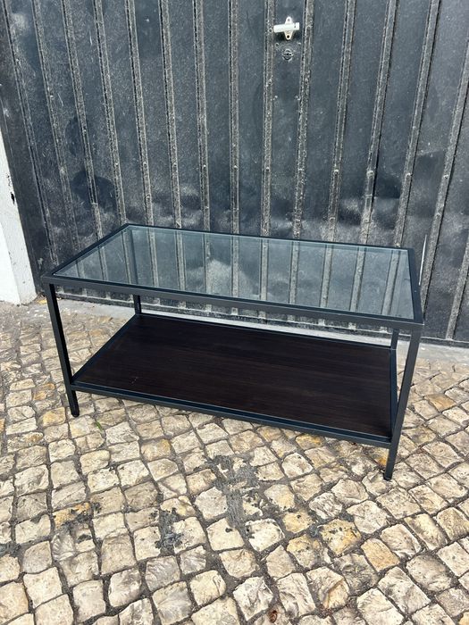 Mesa de centro metálica preta ikea