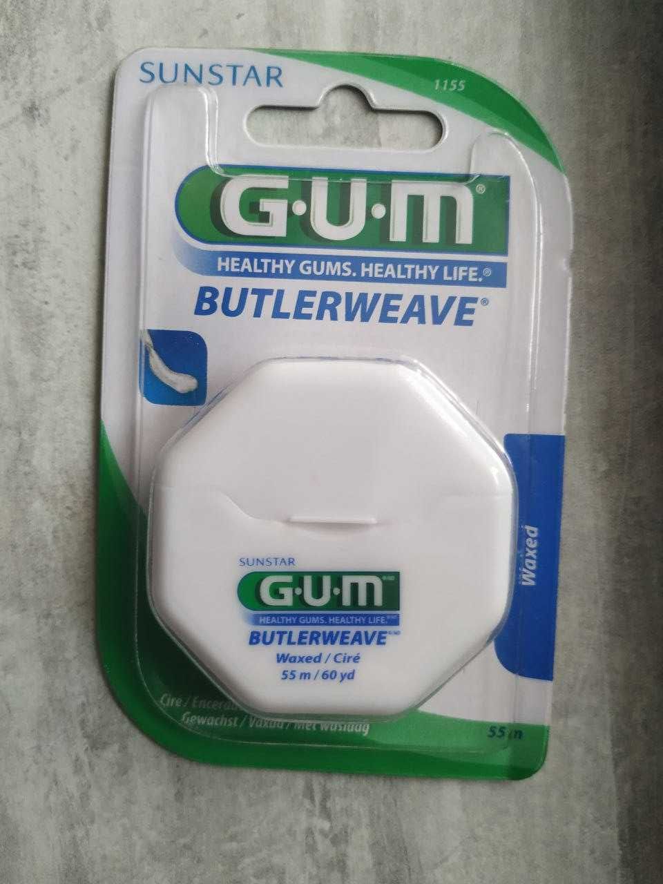 Зубна нитка вощена G.U.M Butlerweave Waxed