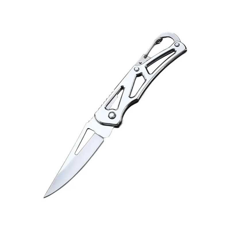 Składany Nożyk - 14 cm - Chrom - Kieszonkowy Scyzoryk - Nóż Breloczek