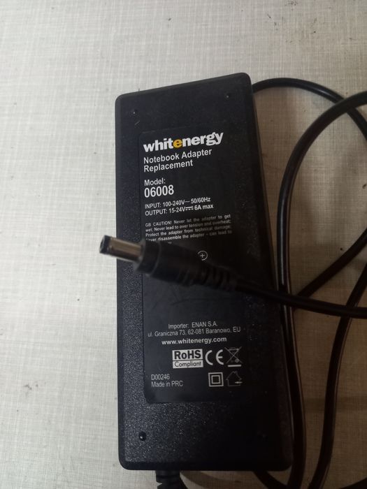 Zasilacz whiteenergy 15-24v 6a sprawny