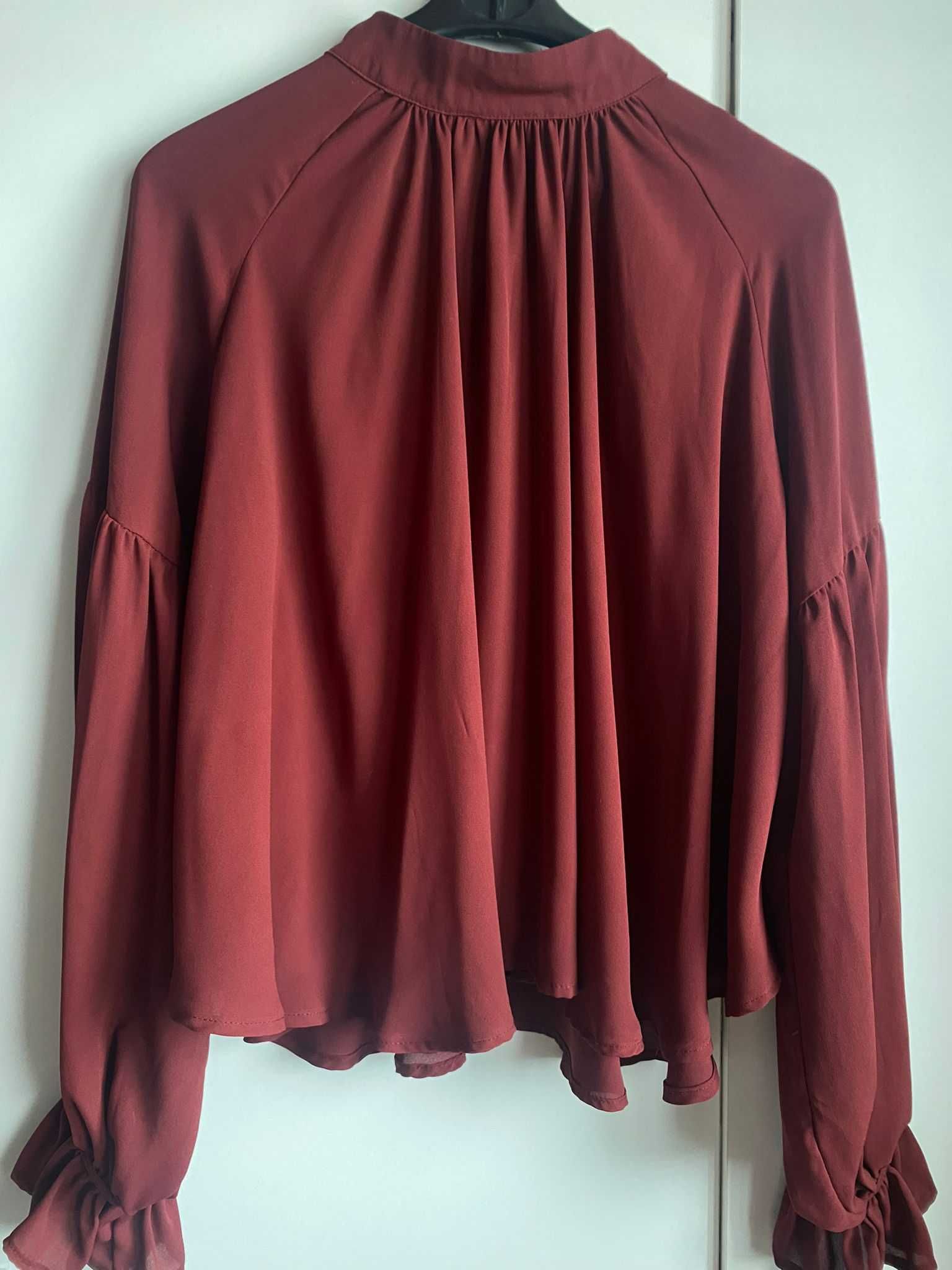 Blusa bordô larguinha