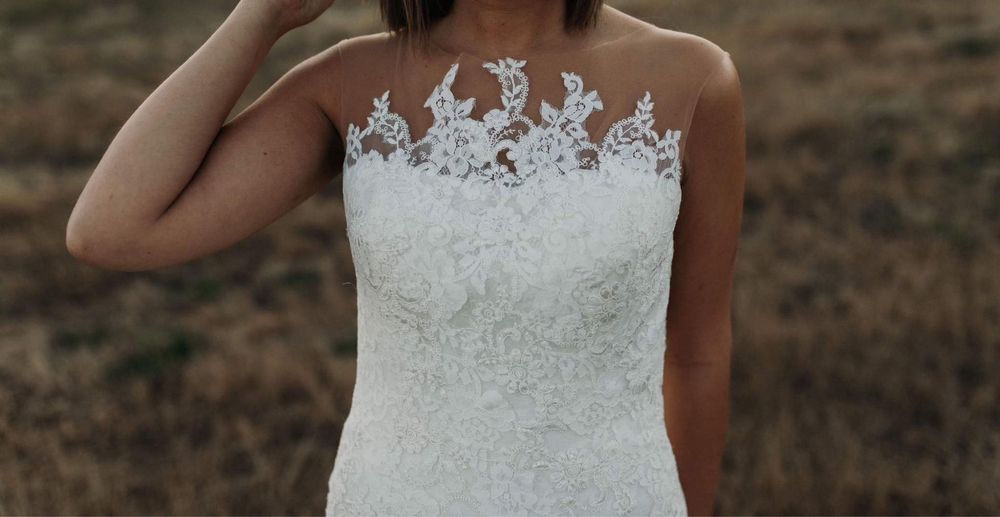 Vestido Noiva T36 Pronovias Colecçao 2017 Modelo Printella, com Véu
