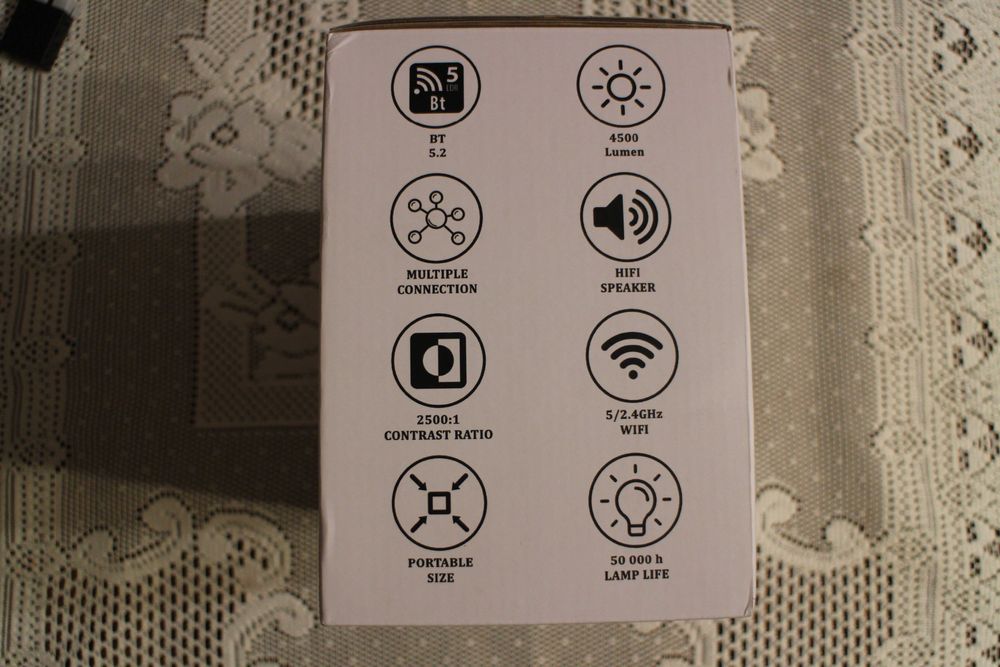 Rzutnik Mini Projektor TV LED Przenośny Full HD WiFi 5G Bluetooth NOWY