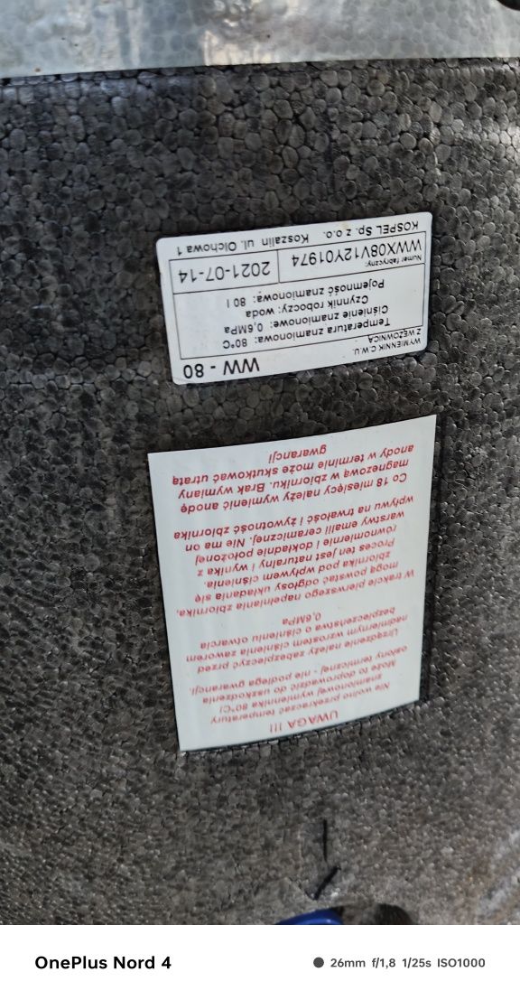 Zasobnik 100 l KOSPEL używany