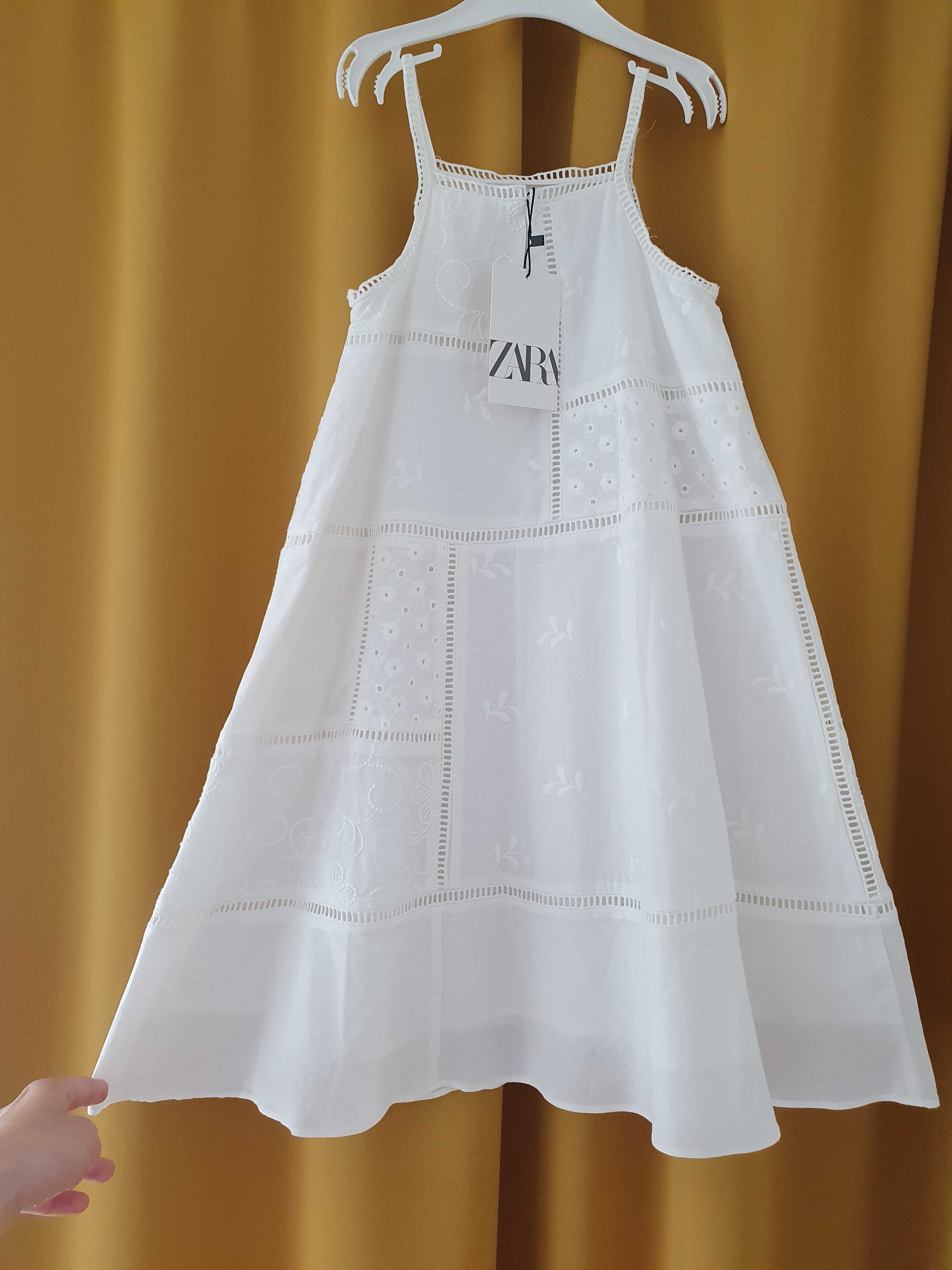 nowa haftowana sukienka Zara r.116 haft szwajcarski