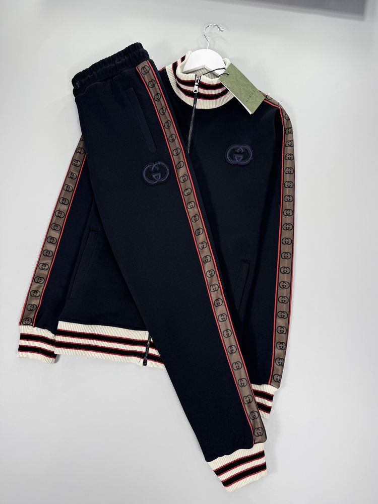 Мужской спортивный костюм Gucci на лампасах чоловічий спортивний