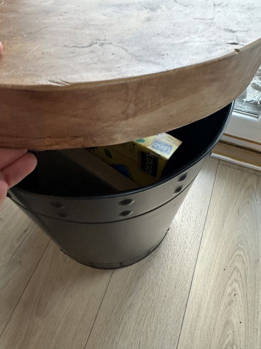 Piękny oryginalny loftowy stolik beczka bęben