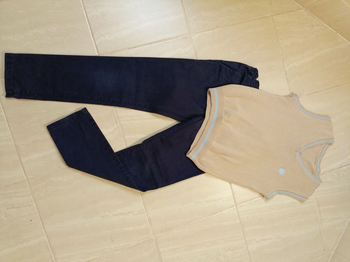 Spodnie chłopięce Reserved+ kamizelka 146 cm