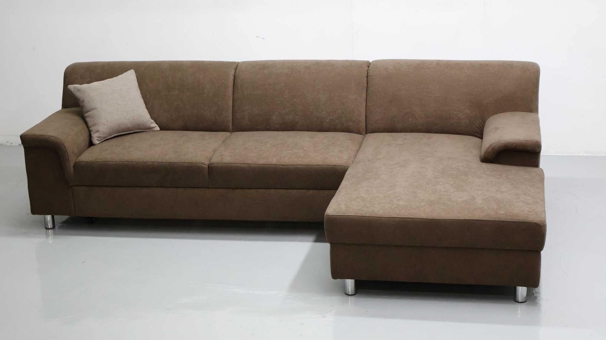 TGB Nowy narożnik funkcjA spania rogówka KANAPa SOFA brązowa tkanina