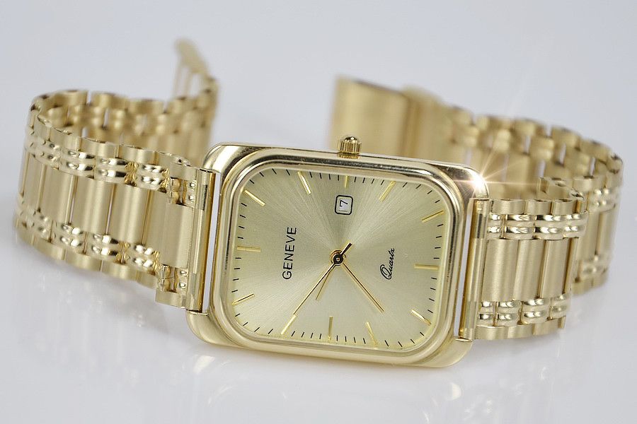 Złoty zegarek męski 14k 585 Geneve mw001y&mbw009y Poznań biżuteria