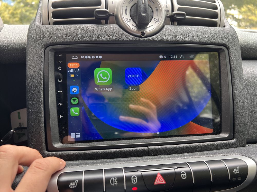 Rádio Smart fortwo 451 android 13 CARPLAY GPS Android auto