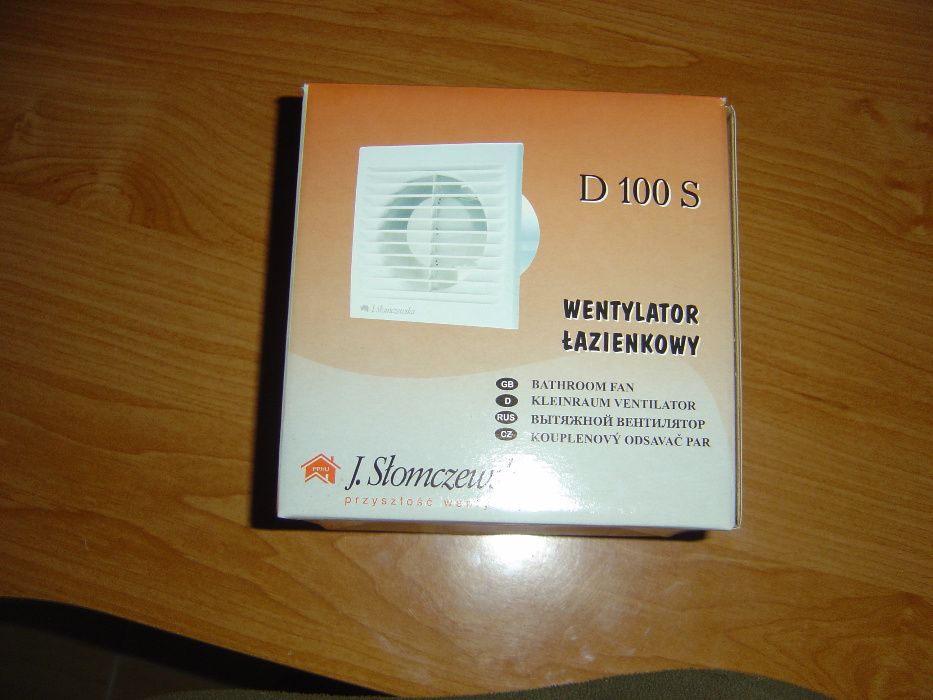 wentylator do lazienki 12 V d 100 S srebrny nowy