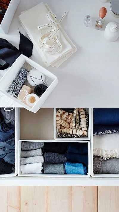 IKEA SKUBB Komplet pojemników 6 szt biały