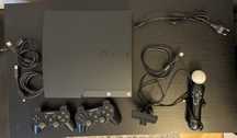 PS3, 2 pady, PS Move, kamerka, 18 gier