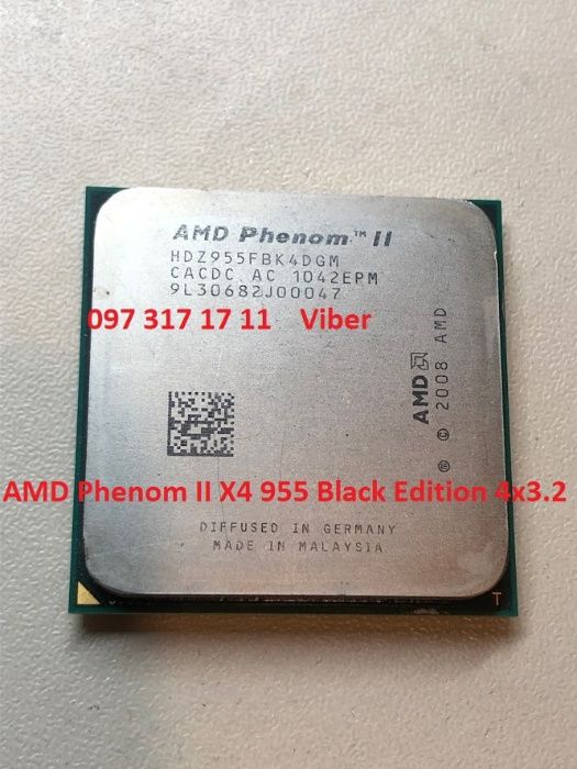 Процессор AMD Phenom II X4 955 Black Edition 4x3.2 sAM2+ AM3 бу 125W