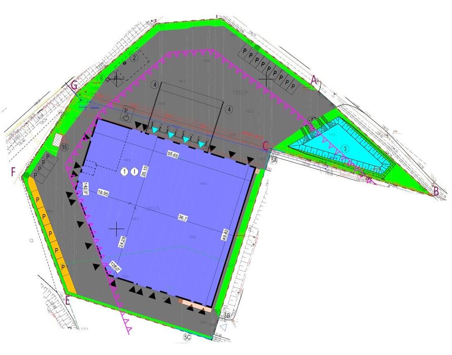 Działka o pow 7110m2 do wynajęcia z PnB hali magazynowej o pow 2420m2