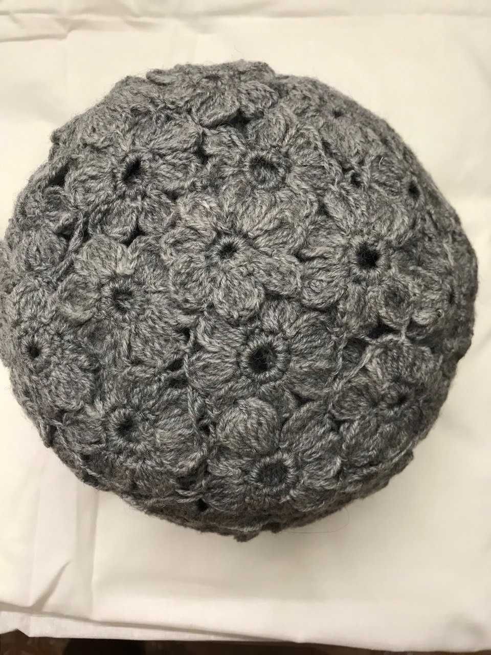 Тепла в’язана шапка/ірландське мереживо/натуральна шерсть HandMade UA