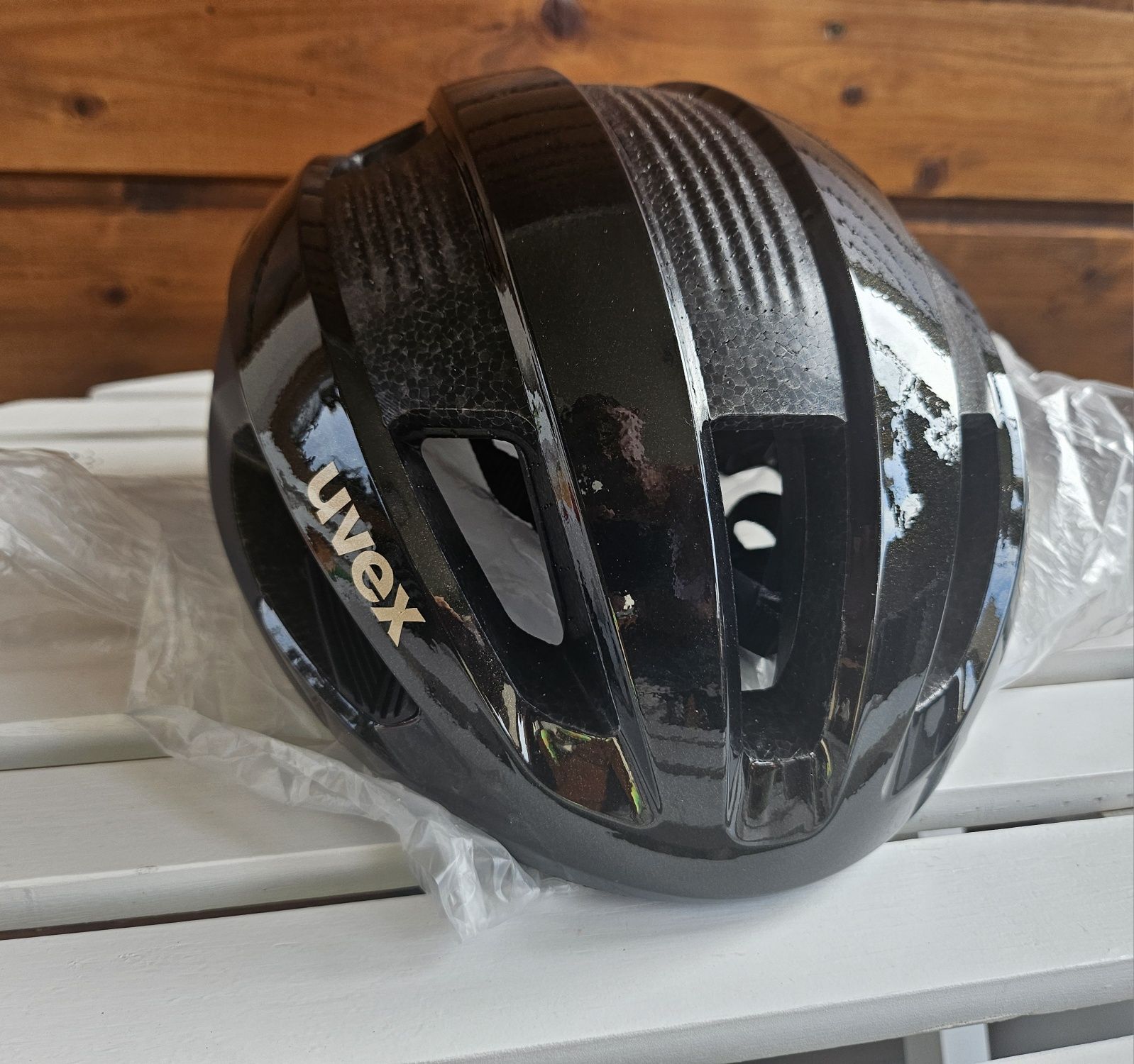 Nowy kask Uvex Rise CC black goldflakes 56-59 zł