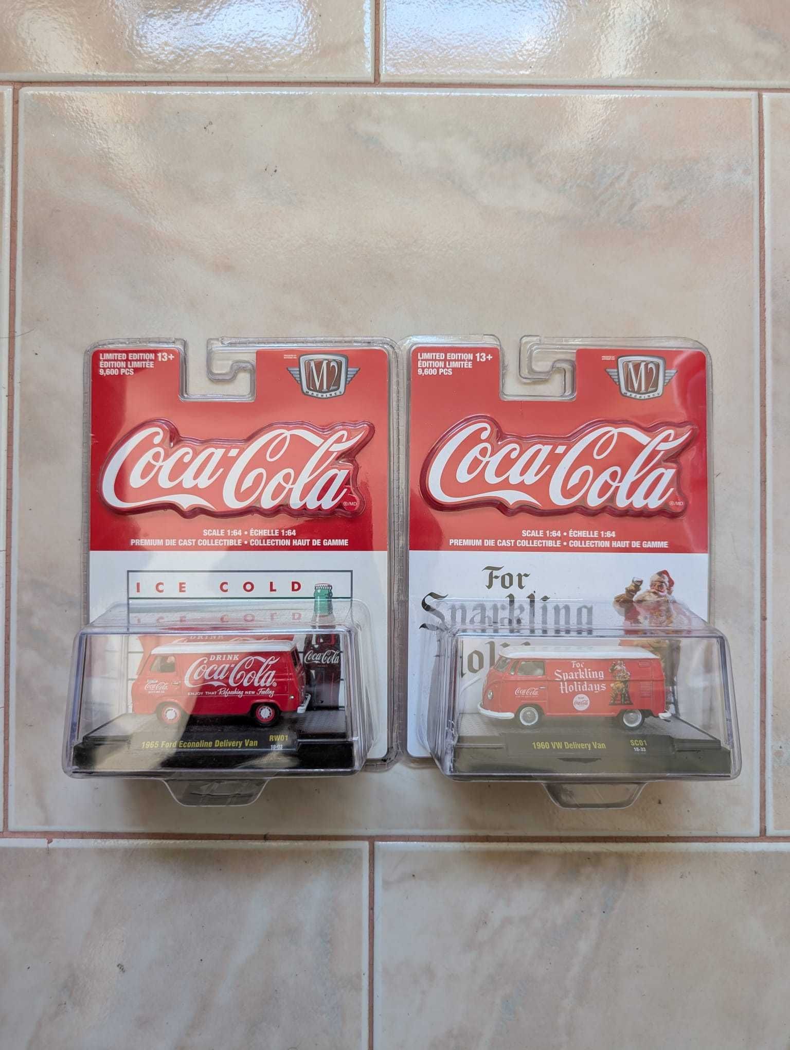 Coleção Coca-cola miniatura 1:64 Ford Econoline e VW Delivery Van