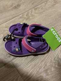 Нові босоніжки крокс crocs для дівчинки c 12 19 см