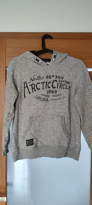 Bluza z kapturem Reserved rozm. 158 szary melanż