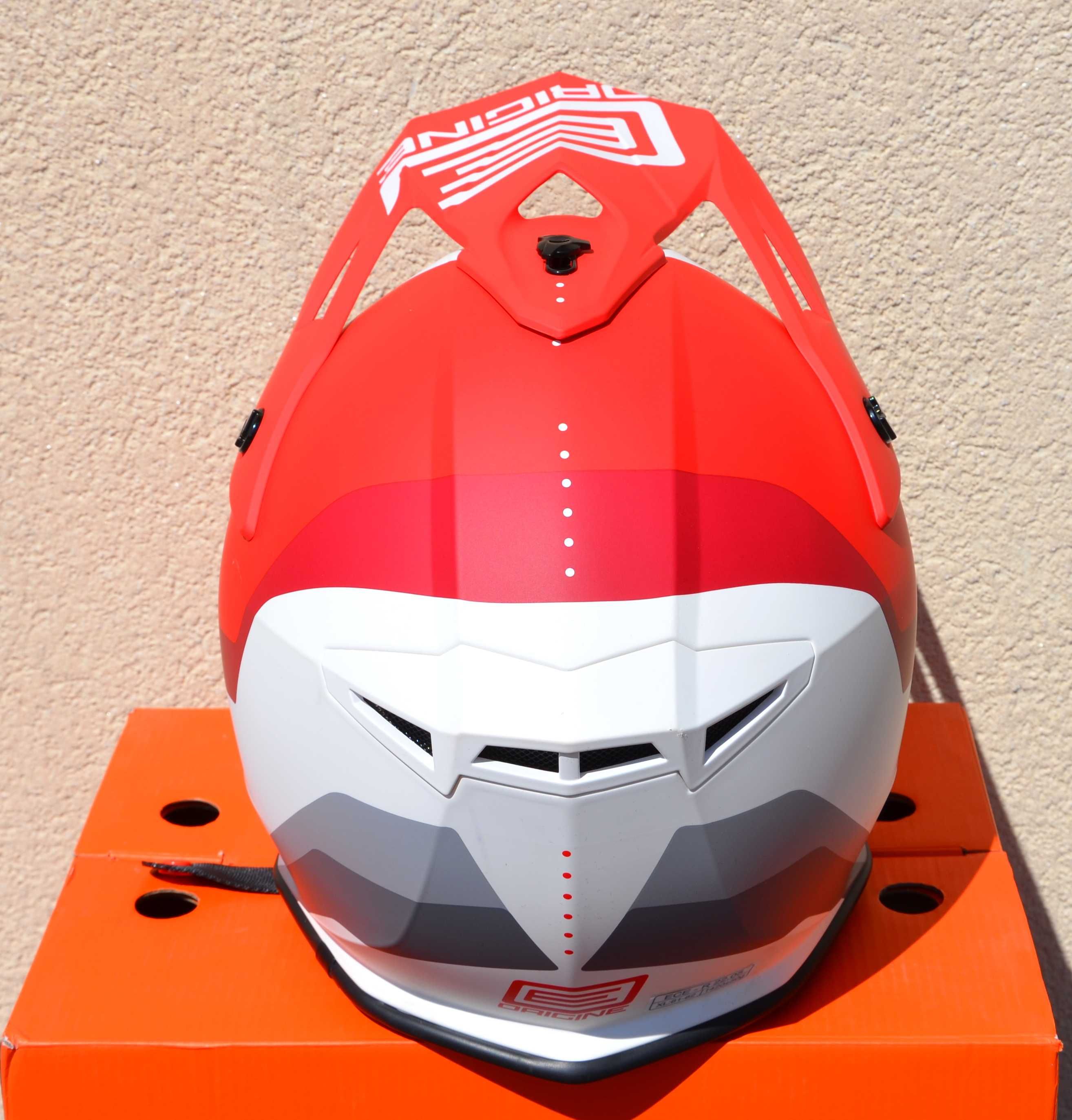 Kask ORIGINE HERO MX red-white matt XL