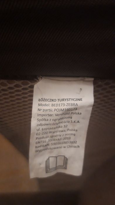 Łóżeczko turystyczne dziecięce
