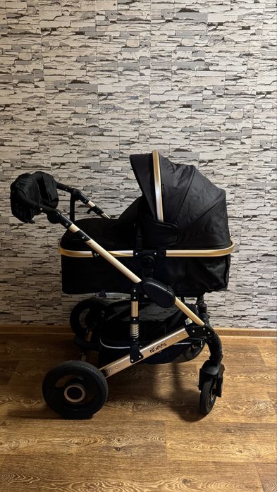 Коляска 3в1 трансформер Ninos Freelander Black + автокрісло