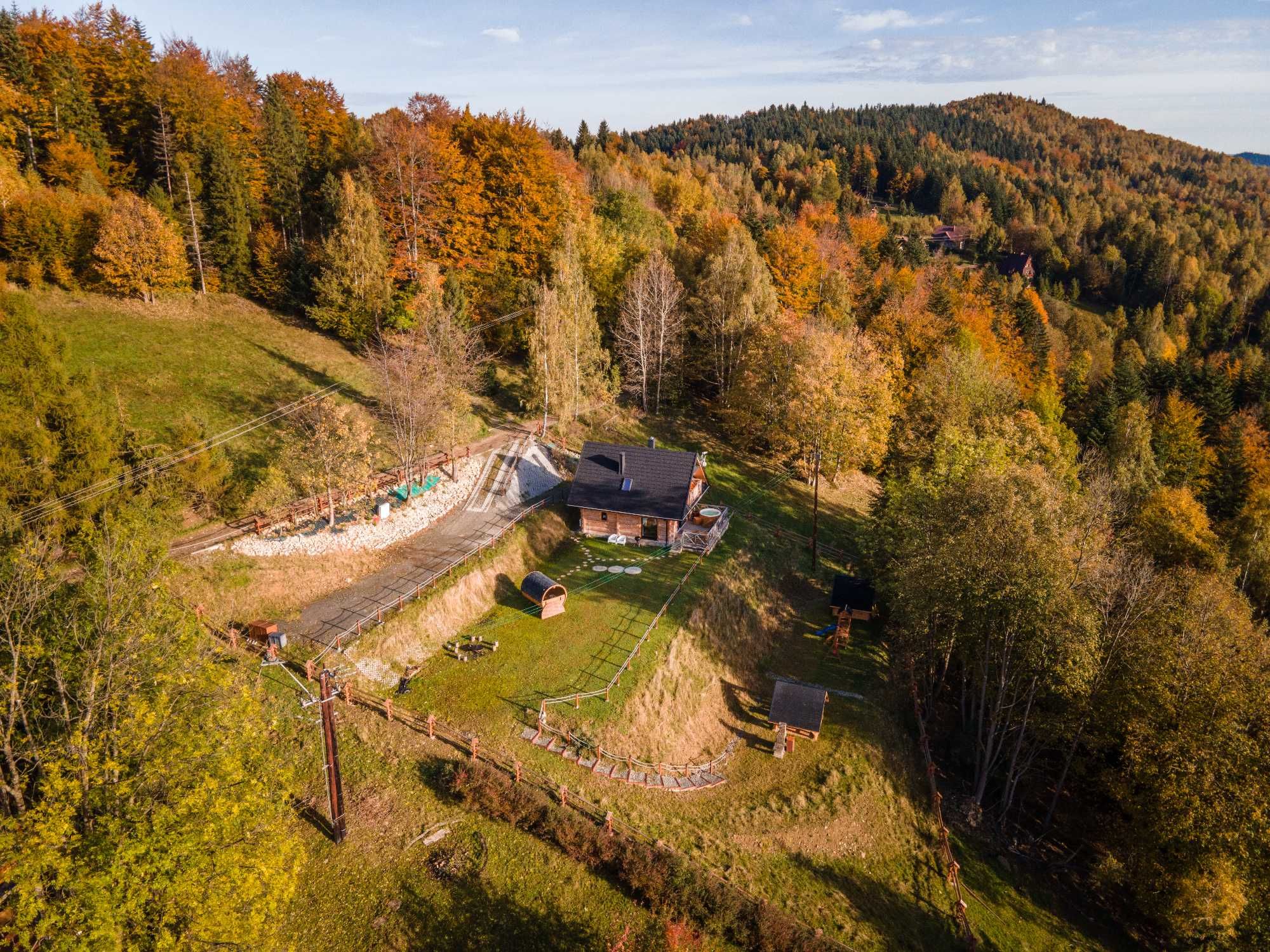 Babiogórska Chata - góralska chata  z bali z jacuzzi i sauną