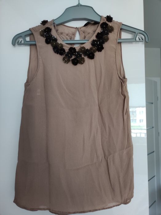 Bluzka na ramiączkach top Zara