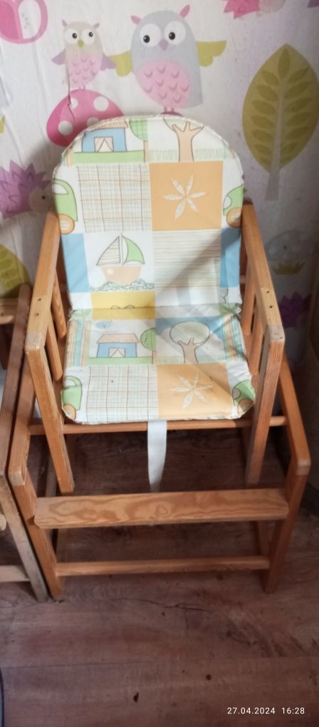 Krzesełko dziecięce drewniane