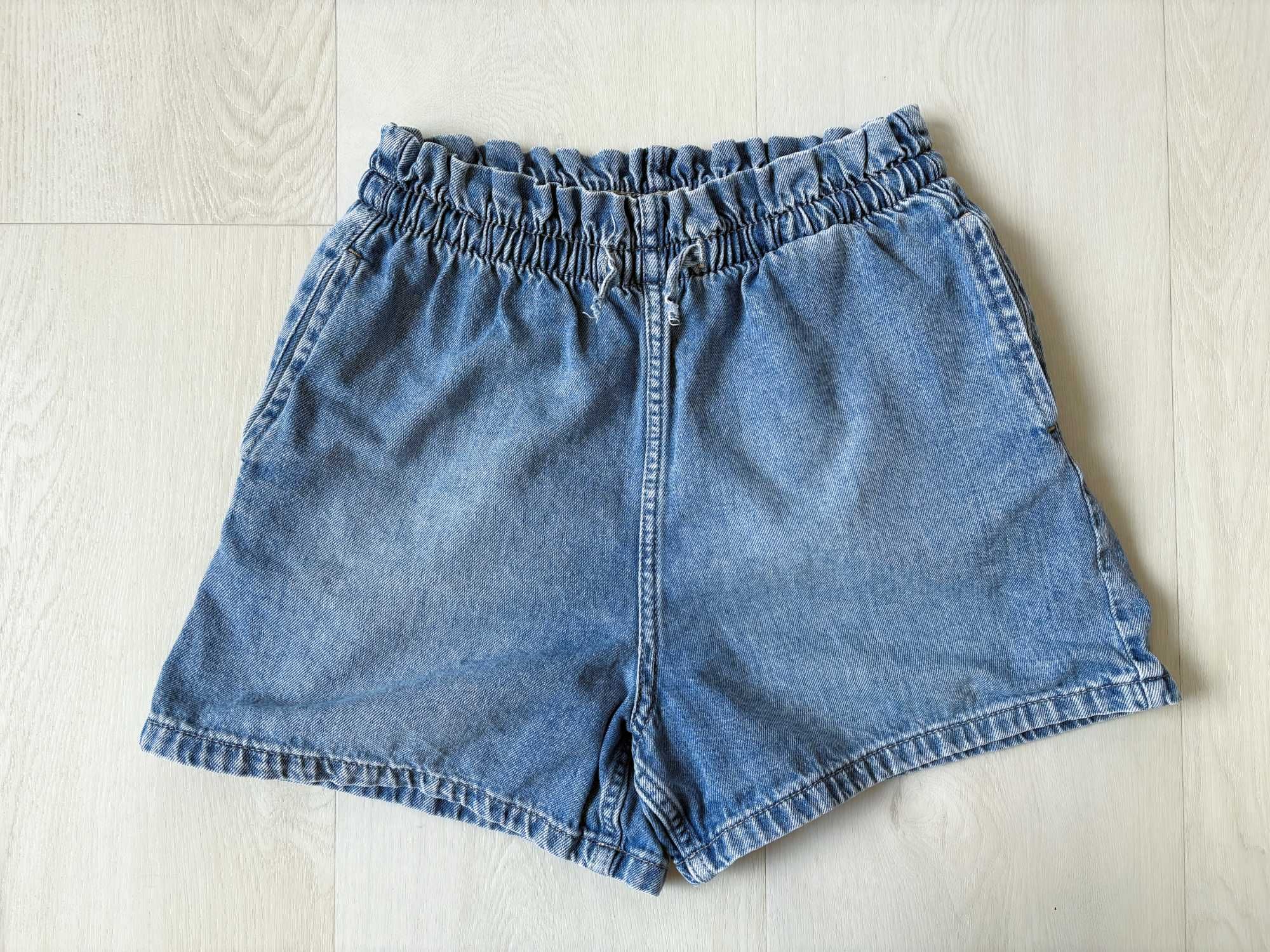 jeans szorty krótkie spodenki H&M na gumę bez zapięcia 164 jnowe 13-14