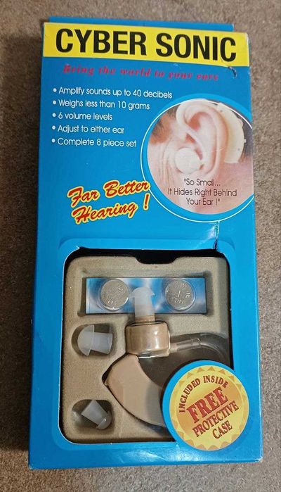 Слуховий апарат Cyber Sonic 40дБ.+ батарейки в подарунок !