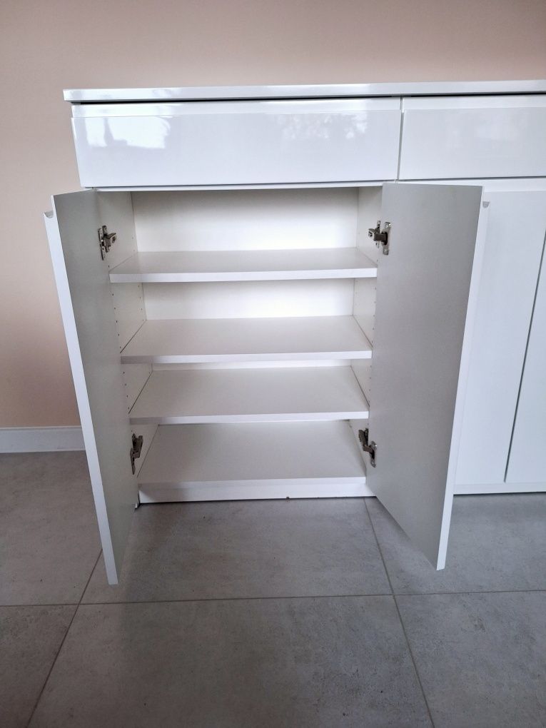 Szafka biały lakier półki, do przedpokoju, pokoju na buty 120x90x30