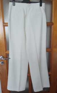 ZARA NOWE biale spodnie luzny fason 40 L