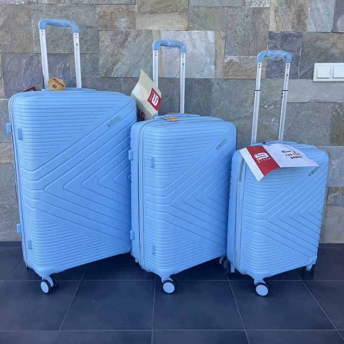 Дорожній чемодан на 8 колес ПОЛІПРОПІЛЕН Сумка Валіза Дорожный чемодан