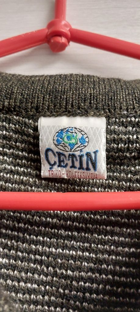 Sweter gruby męski L akryl cetin na zime