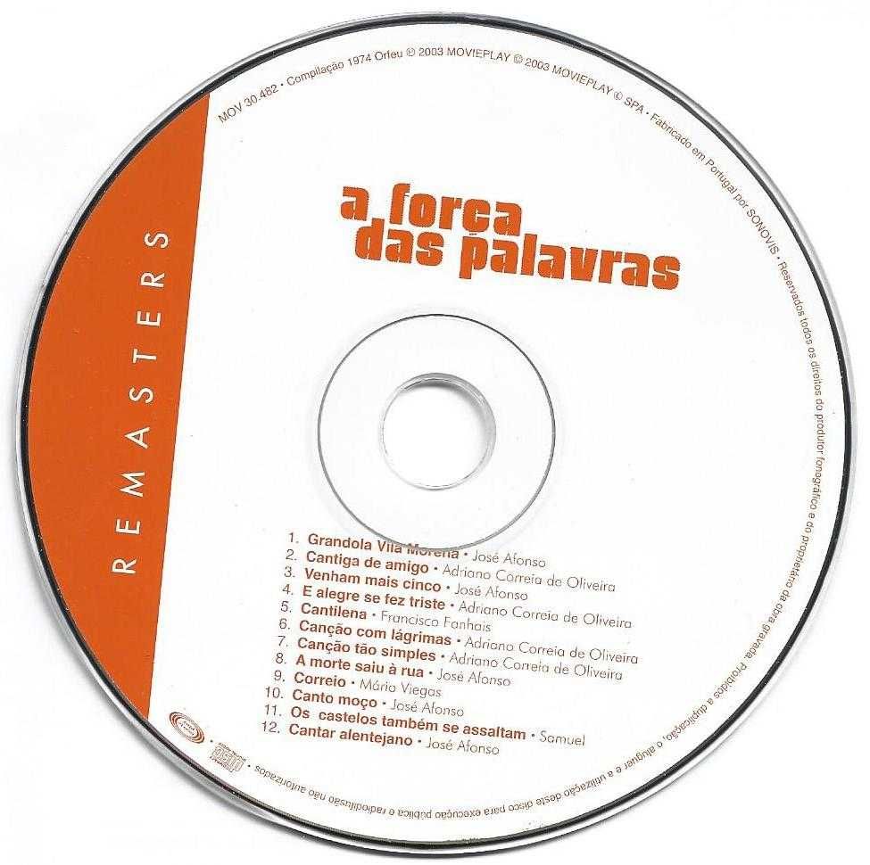 José Afonso +Adriano + Fanhais, etc. - - - - A Força das Palavras - LP
